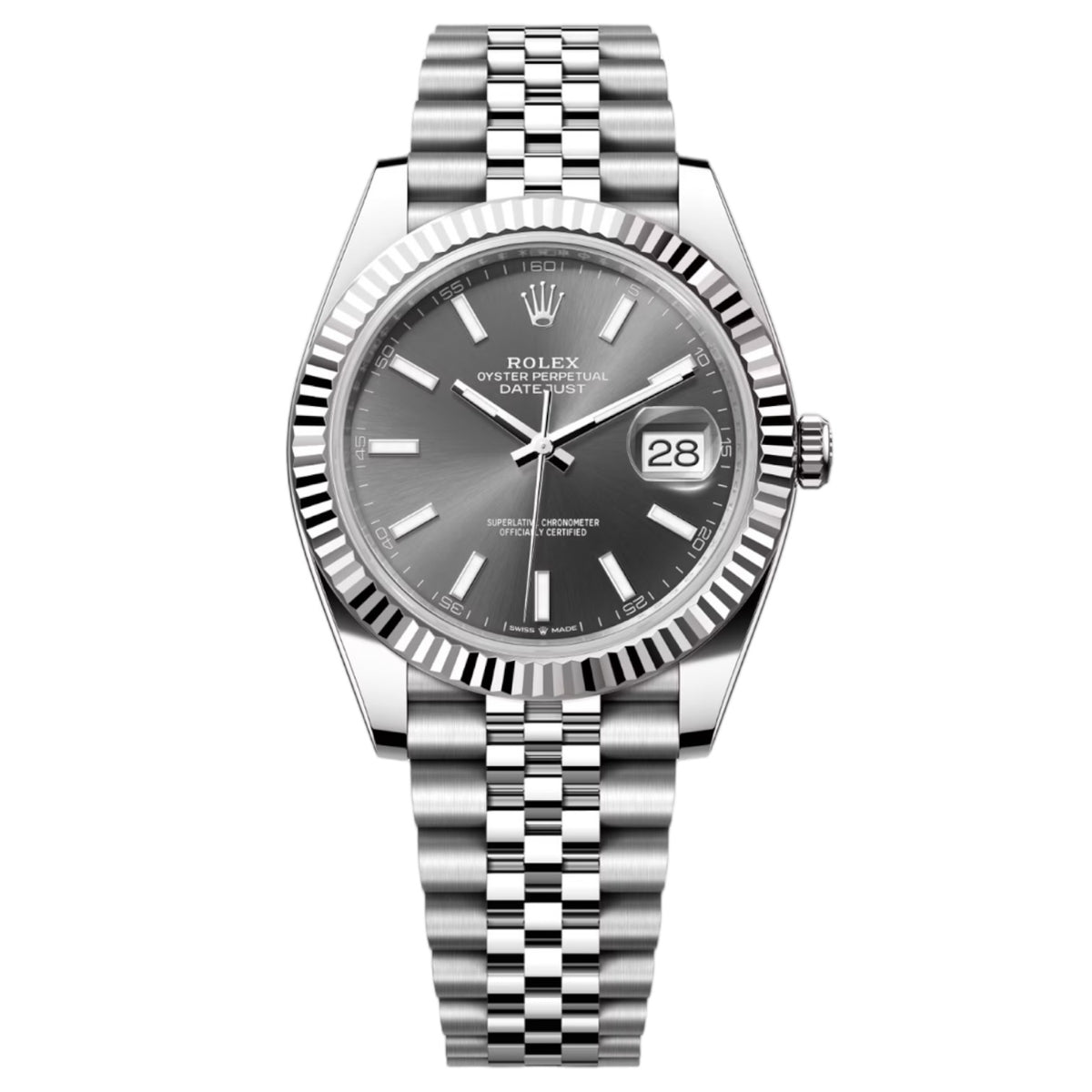Rolex Datejust 36mm Men's Mirror Automatic Watch – Gray Dial & Silver Stainless Steel Bracelet