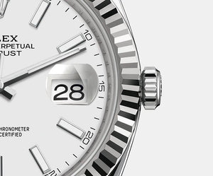 Rolex Datejust men's mirror watch, white dial – view 2