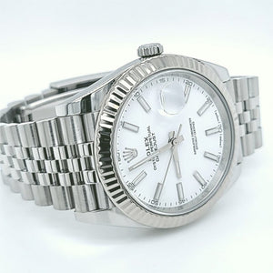 Rolex Datejust men's mirror watch, white dial – view 5