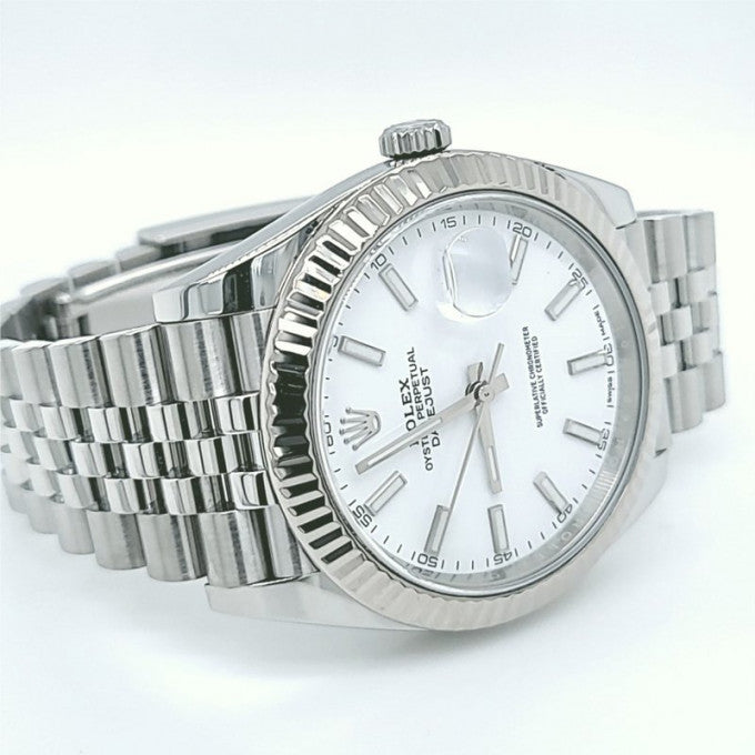 Rolex Datejust men's mirror watch, white dial – view 5