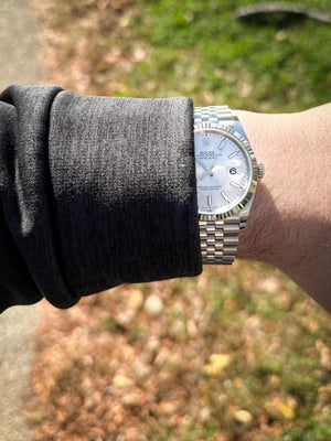 Rolex Datejust men's mirror watch, white dial – view 7