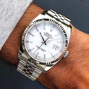 Rolex Datejust men's mirror watch, white dial – view 8