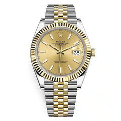 Rolex Datejust 41mm Men's Mirror Automatic Watch – Gold-Tone Dial & Two-Tone Silver & Gold-Tone Stainless Steel Five-Link Bracelet