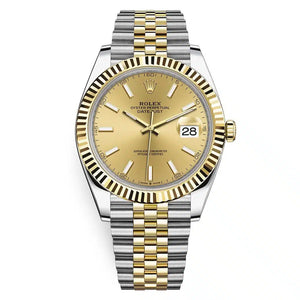 Rolex Datejust 41mm Men's Mirror Automatic Watch – Gold-Tone Dial & Two-Tone Silver & Gold-Tone Stainless Steel Five-Link Bracelet