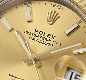 Rolex Datejust men's mirror watch, gold-tone dial – view 2