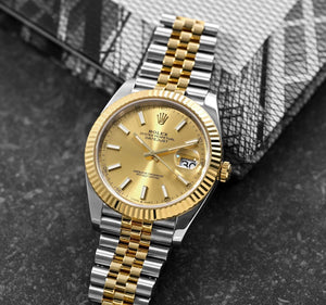 Rolex Datejust men's mirror watch, gold-tone dial – view 4