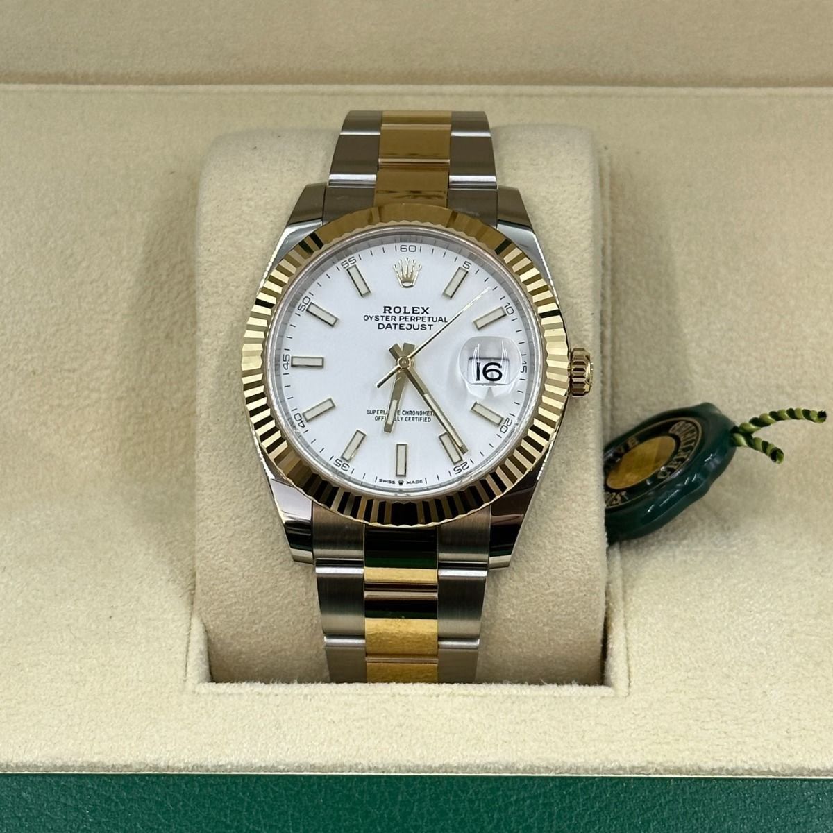 Rolex Datejust men's mirror watch, white dial – view 6