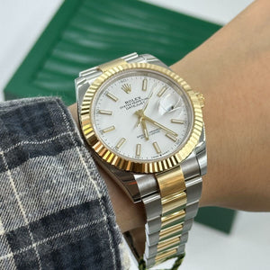 Rolex Datejust men's mirror watch, white dial – view 7