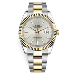 Rolex Datejust 41mm Men's Mirror Automatic Watch – Silver Dial & Two-Tone Silver & Gold-Tone Stainless Steel Bracelet