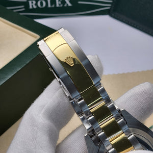 Rolex Datejust 36mm unisex mirror watch, gold-tone fluted motif dial – view 8