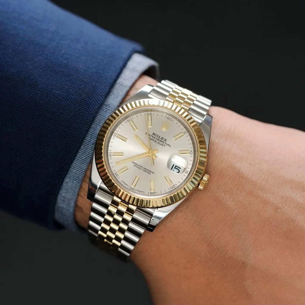Rolex Datejust 36mm unisex mirror watch, white mother-of-pearl dial – view 3