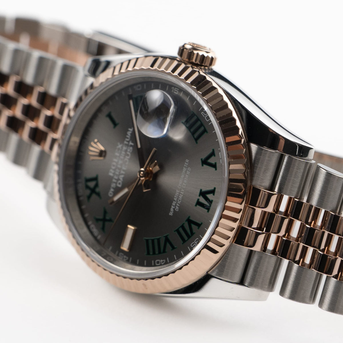 Rolex Datejust 36mm unisex mirror watch, slate gray roman numeral dial – view 5