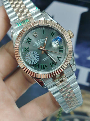 Rolex Datejust 36mm unisex mirror watch, slate gray roman numeral dial – view 8