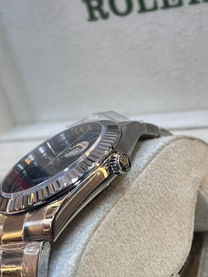 Rolex Datejust 36mm unisex mirror watch, blue roman numeral dial – view 5