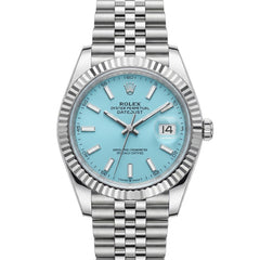 Rolex Datejust 36mm Unisex Mirror Automatic Watch – Ice Blue Dial & Silver Stainless Steel Three-Link Bracelet