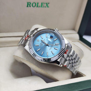 Rolex Datejust 36mm unisex mirror watch, ice blue dial – view 3