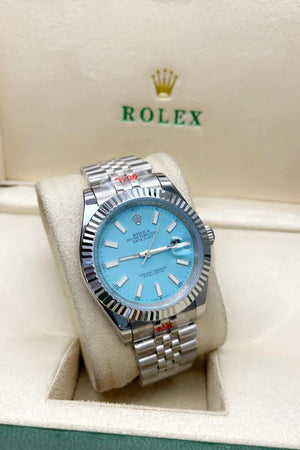 Rolex Datejust 36mm unisex mirror watch, ice blue dial – view 4