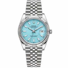 Rolex Datejust 36mm Unisex Mirror Automatic Watch – Ice Blue Dial & Silver Stainless Steel Three-Link Bracelet