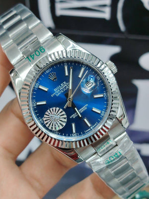 Rolex Datejust 36mm unisex mirror watch, blue dial – view 5