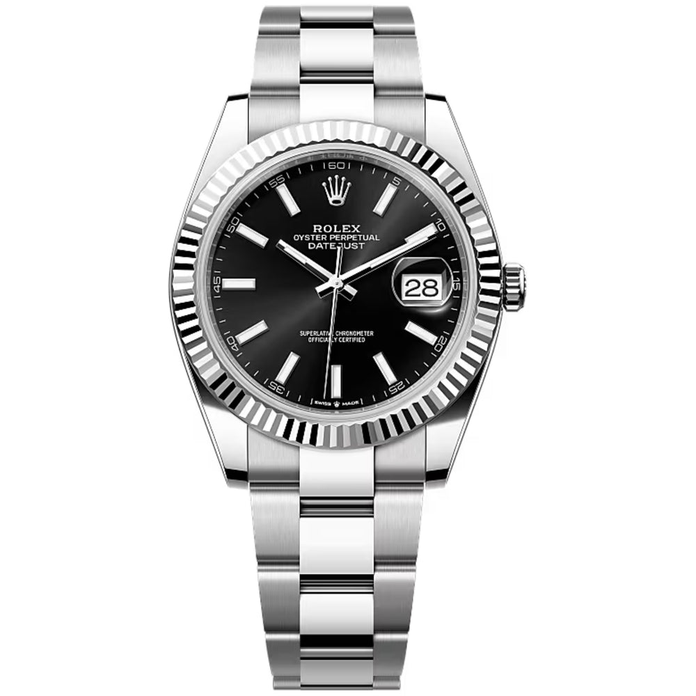 Rolex Datejust 36mm unisex mirror watch, black dial – view 3