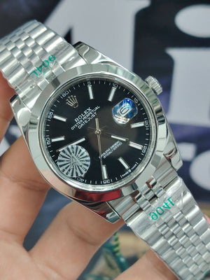 Rolex Datejust 36mm unisex mirror watch, black dial – view 3