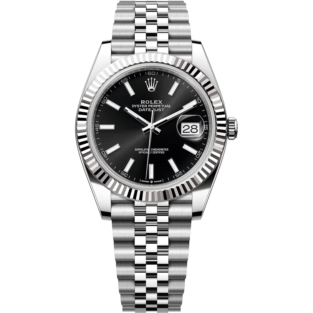 Rolex Datejust 36mm unisex mirror watch, black dial – view 2