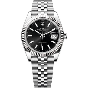 Rolex Datejust 36mm unisex mirror watch, black dial – view 2