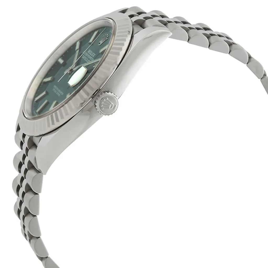 Rolex Datejust 36mm unisex mirror watch, mint green dial – view 4