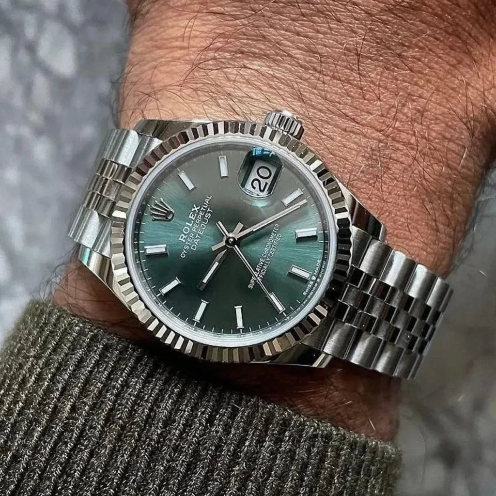 Rolex Datejust 36mm unisex mirror watch, mint green dial – view 5