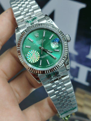 Rolex Datejust 36mm unisex mirror watch, mint green dial – view 9