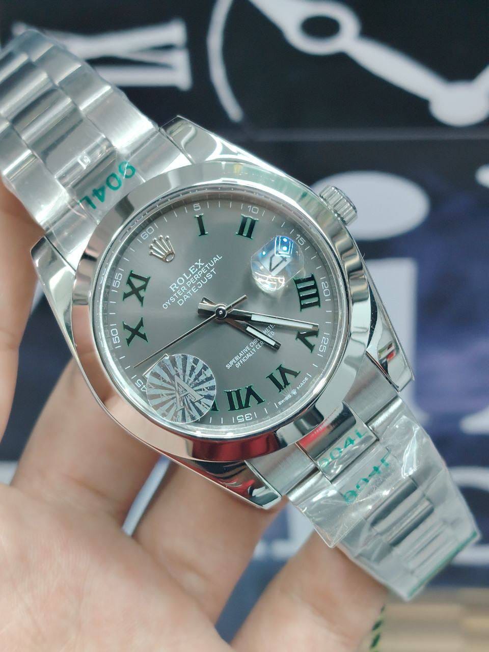 Rolex Datejust 36mm unisex mirror watch, slate gray Roman numeral dial – view 5