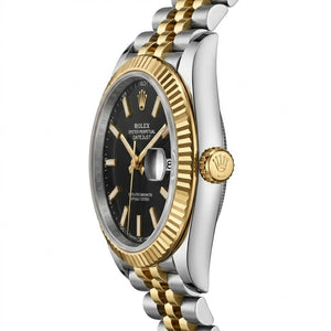 Rolex Datejust 36mm unisex mirror watch, black dial – view 3