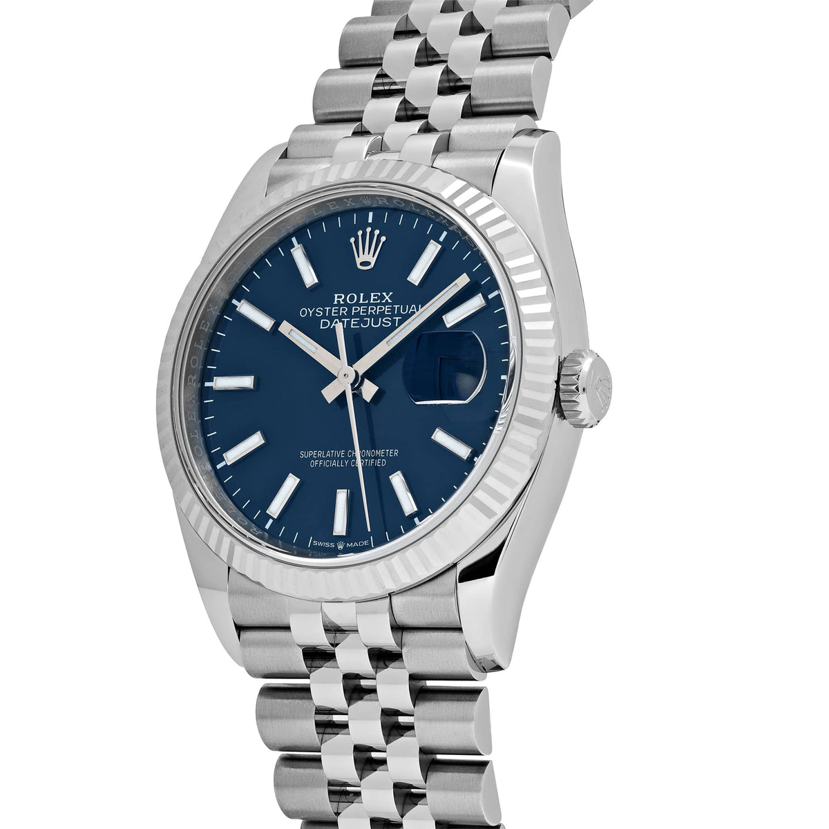 Rolex Datejust 36mm unisex mirror watch, blue dial – view 3