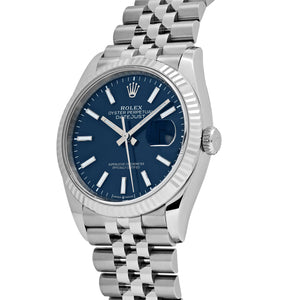 Rolex Datejust 36mm unisex mirror watch, blue dial – view 3