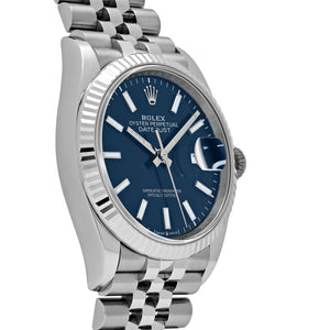 Rolex Datejust 36mm unisex mirror watch, blue dial – view 4