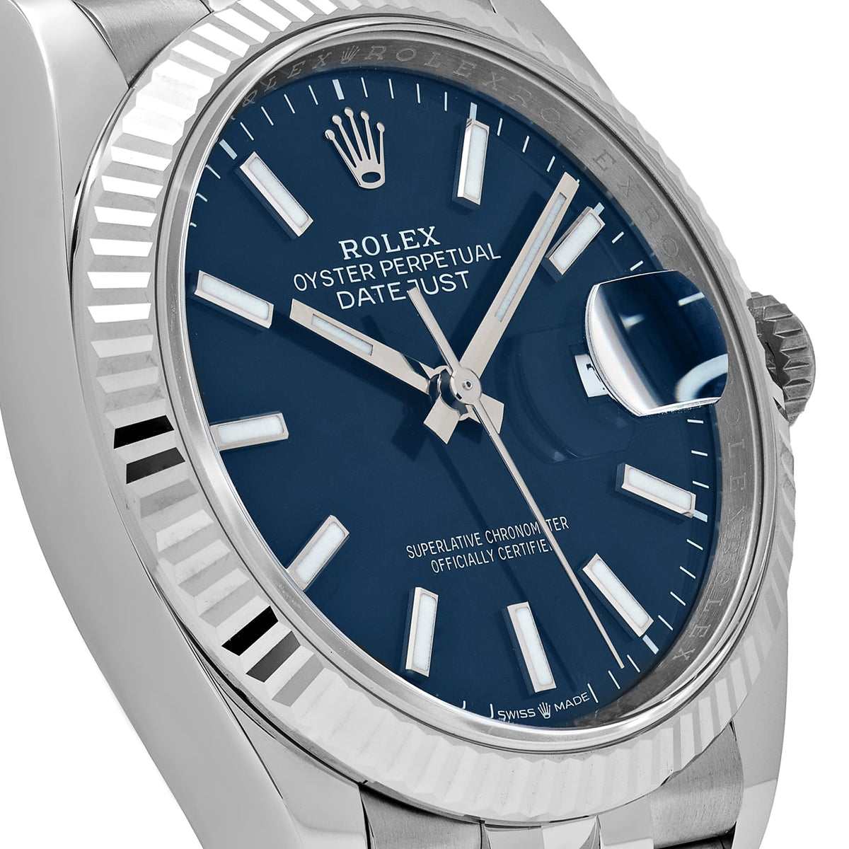 Rolex Datejust 36mm unisex mirror watch, blue dial – view 5
