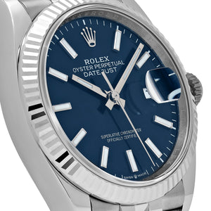 Rolex Datejust 36mm unisex mirror watch, blue dial – view 5
