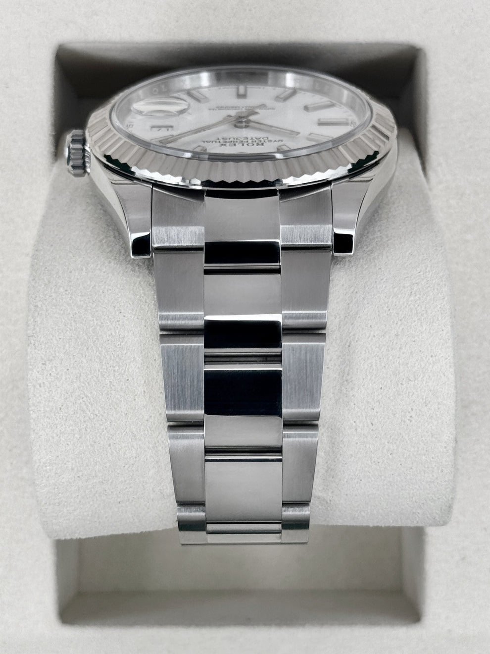 Rolex Datejust 36mm unisex mirror watch, white dial – view 3
