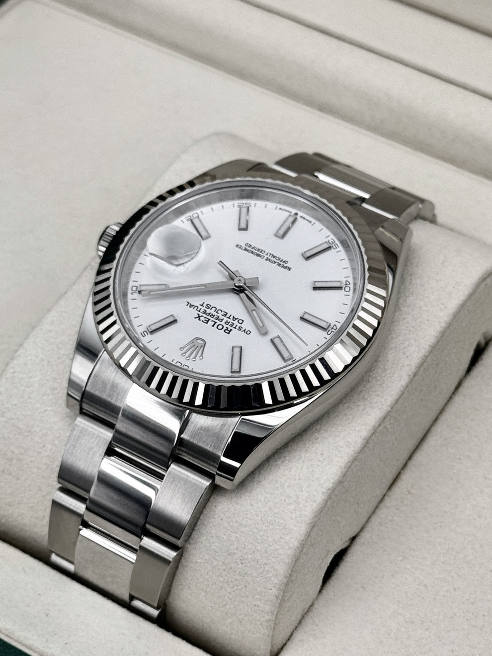Rolex Datejust 36mm unisex mirror watch, white dial – view 6