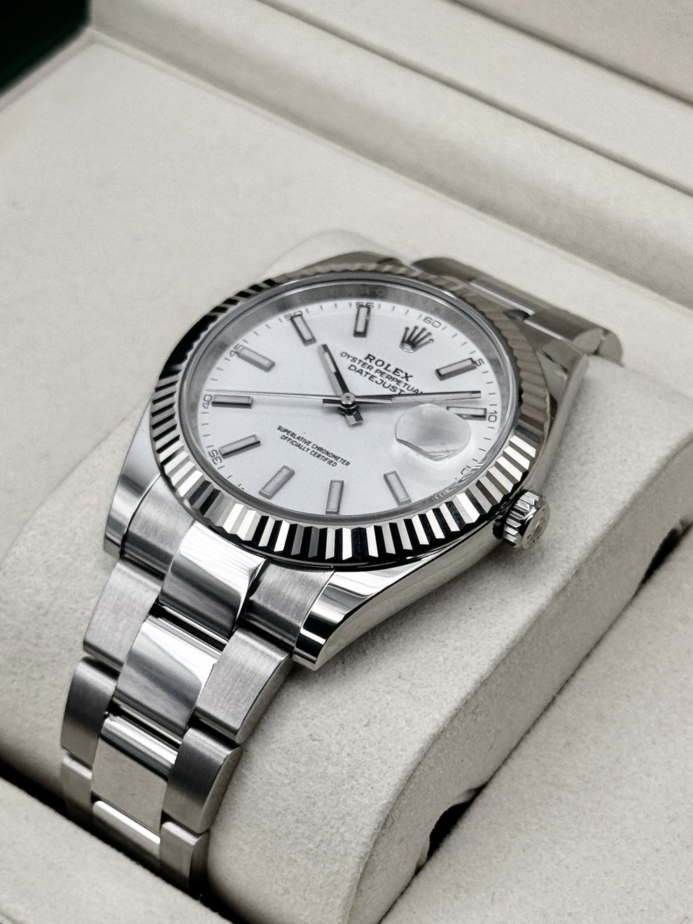 Rolex Datejust 36mm unisex mirror watch, white dial – view 8