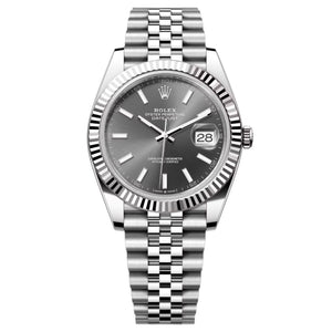 Rolex Datejust 36mm Unisex Mirror Automatic Watch – Slate Gray Dial & Silver Stainless Steel Three-Link Bracelet
