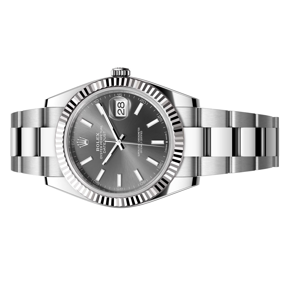 Rolex Datejust 36mm unisex mirror watch, slate gray dial – view 4