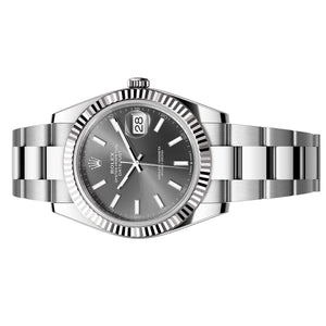 Rolex Datejust 36mm unisex mirror watch, slate gray dial – view 4