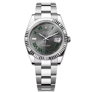 Rolex Datejust 36mm Unisex Mirror Automatic Watch – Gray Roman Numeral Dial & Silver Stainless Steel Three-Link Bracelet