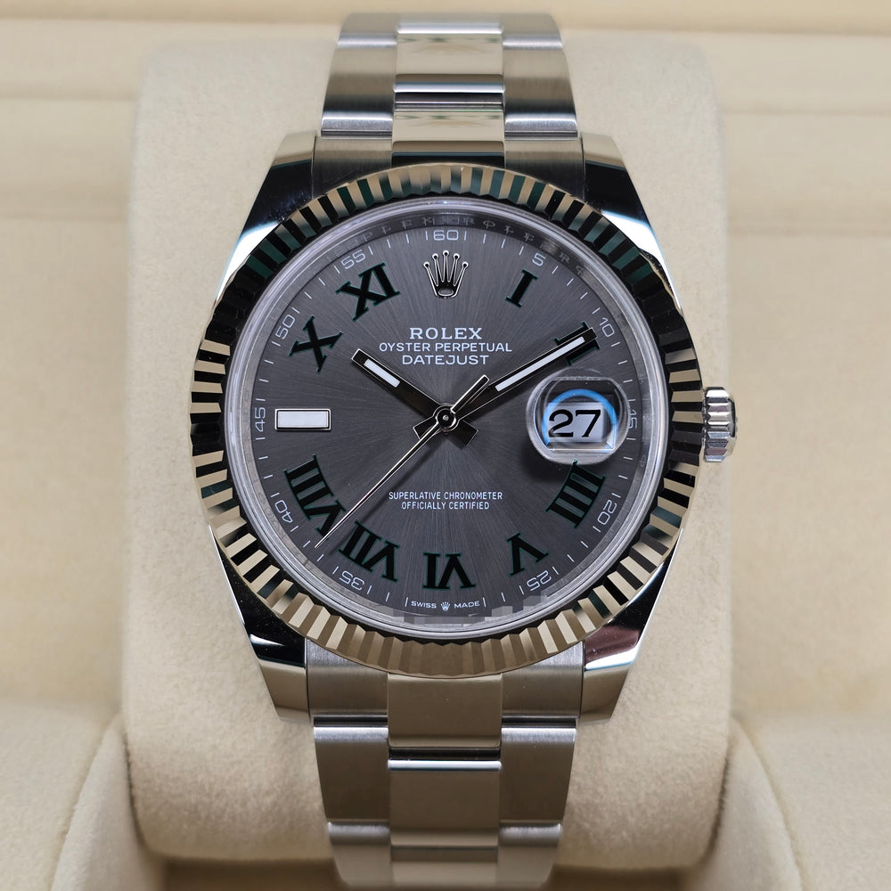 Rolex Datejust 36mm unisex mirror watch, gray Roman numeral dial – view 4