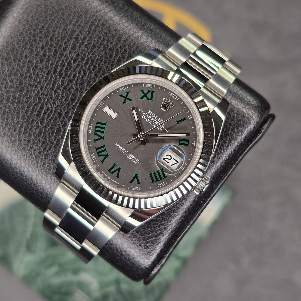 Rolex Datejust 36mm unisex mirror watch, gray Roman numeral dial – view 6