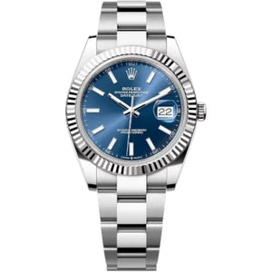 Rolex Datejust 36mm Unisex Mirror Automatic Watch – Dark Blue Dial & Silver Stainless Steel Three-Link Bracelet