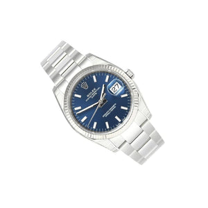 Rolex Datejust 36mm unisex mirror watch, dark blue dial – view 3