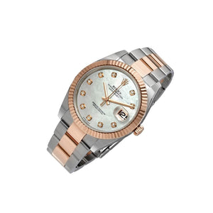 Rolex Datejust 41mm men's mirror watch, white mother-of-pearl stone-set dial – view 5