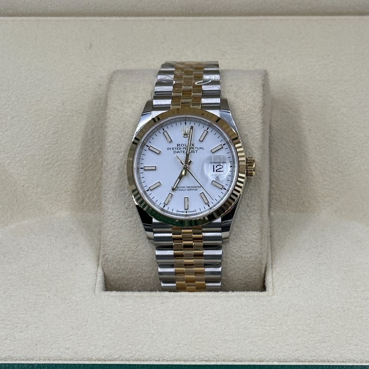Rolex Datejust 41mm men's mirror watch, silver stone-set dial – view 4